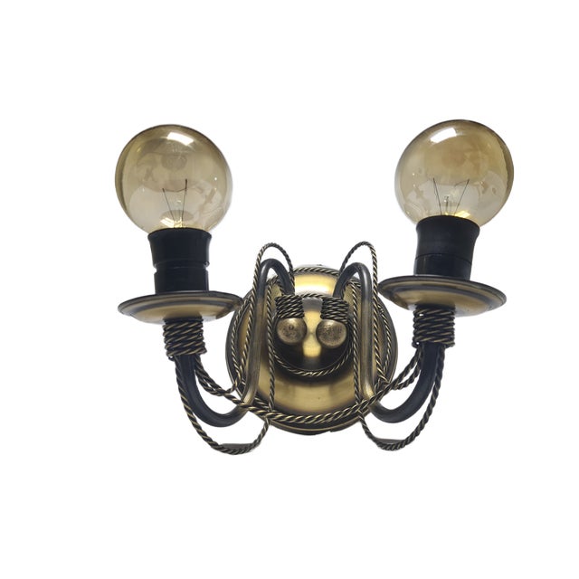 Art Nouveau Two-Armed Wall Lamp, Poland, 1970s For Sale - Image 11 of 18