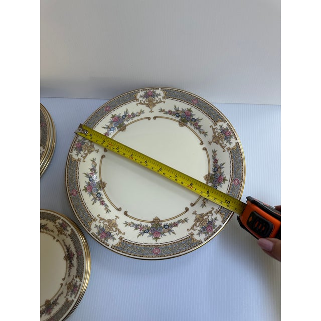 1980s Minton England "Persian Rose" 4 Dinner Plates and 4 Salad Plates and 4 Bread & Butter Plates - 12 pcs For Sale - Image 14 of 18