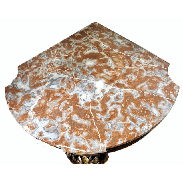 Pair 19th C French Louis XV Carved & Gilt Walnut Corner Console Tables For Sale In New York - Image 6 of 9