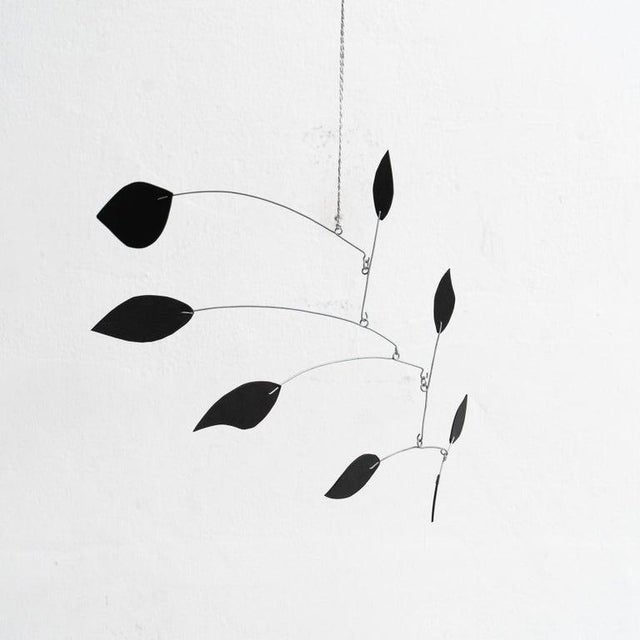 Unknown, Enchanting Dynamics: Iron and Foam Kinetic Sculpture Black in Play, 1990s, Metal For Sale - Image 3 of 16
