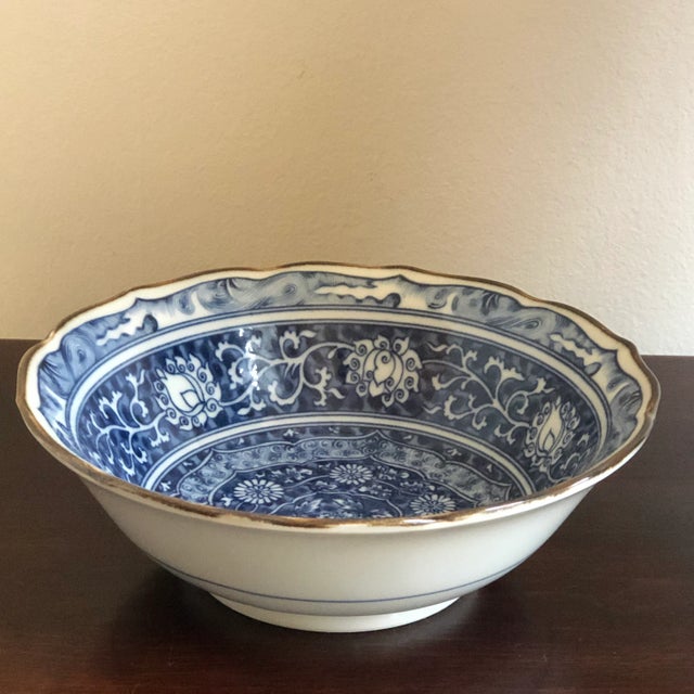 Vintage Japanese Decorative Porcelain Bowl For Sale - Image 9 of 11