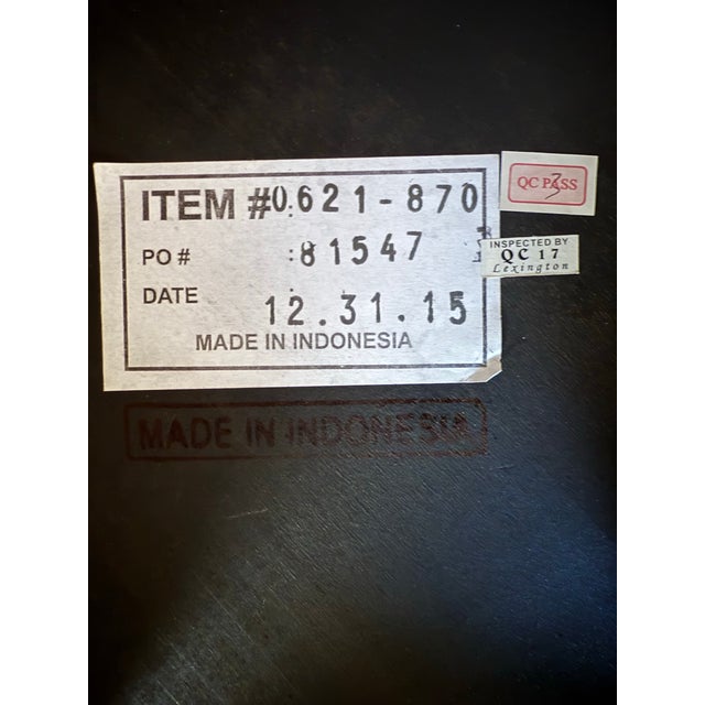 Tommy Bahama Kingston Bonaire Round Wood Pedestal Dining Table For Sale - Image 12 of 12