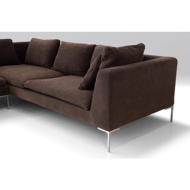 Brown Charles Sofa Set by Antonio Citterio for B&B Italia, 2010s, Set of 2 For Sale - Image 8 of 16
