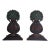Large Antique Dummy Board Pair | Painted Wood Urn Topiary Cutouts | Primitive Sculpture For Sale