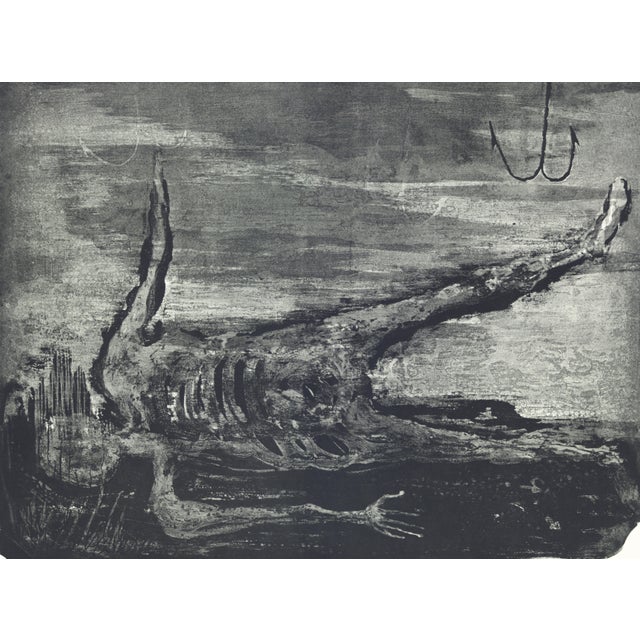 Original lithograph by Benton Spruance from the portfolio "Moby Dick - The Passion of Ahab" printed by The Meriden Gravure...