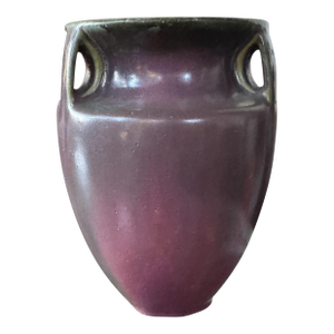Vintage Fulper 3-Handled Art Pottery Bullet Vase