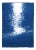 2021 "Dark Beach Sunrise" Contemporary Seascape Blue and White Cyanotype For Sale