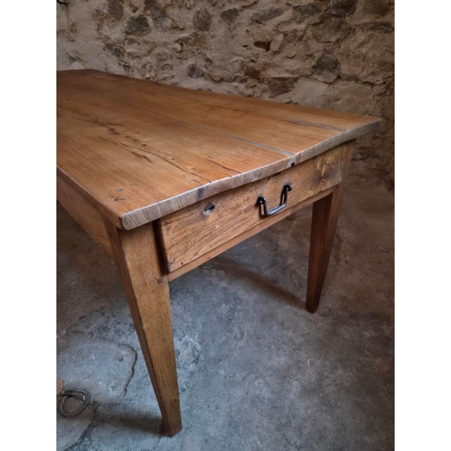 Rustic Antique French Farmhouse Dining Table in Oak and Chestnut, 1800s For Sale - Image 3 of 18