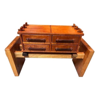 Birdie Miller Jewelry Box, Mahogany & Walnut, Modern Design, USA For Sale