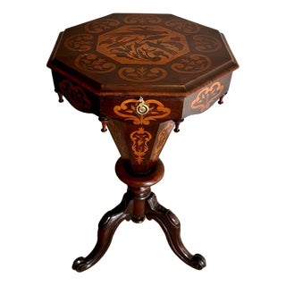 Antique Victorian Rosewood Worktable, 1860 For Sale