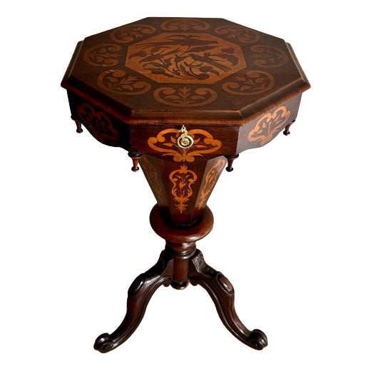 Antique Victorian Rosewood Worktable, 1860 For Sale