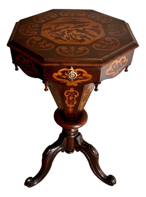 Antique Victorian Rosewood Worktable, 1860