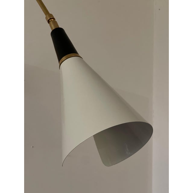 Metal White Wall Lamps in the style of Stilnovo, Set of 2 For Sale - Image 7 of 11