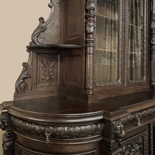 19th Century French Renaissance Two-Tiered Bookcase ~ Bibliotheque For Sale - Image 16 of 18