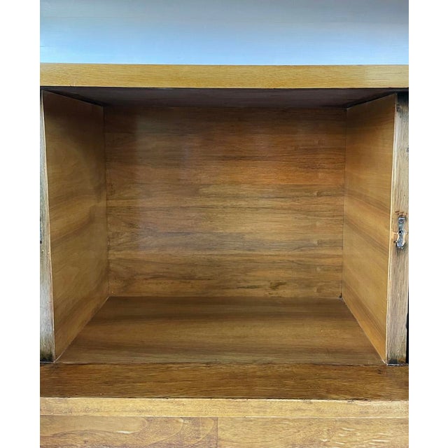 1930s Art Deco Veneered Walnut Bookcase with Doors, 1930s For Sale - Image 5 of 13