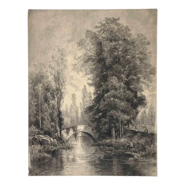 Louise De Rohan, Chabot, The French Landscape, Original Lithograph, Chabot, 1878 For Sale