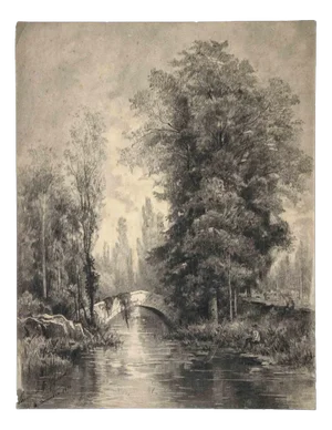 Louise De Rohan, Chabot, The French Landscape, Original Lithograph, Chabot, 1878