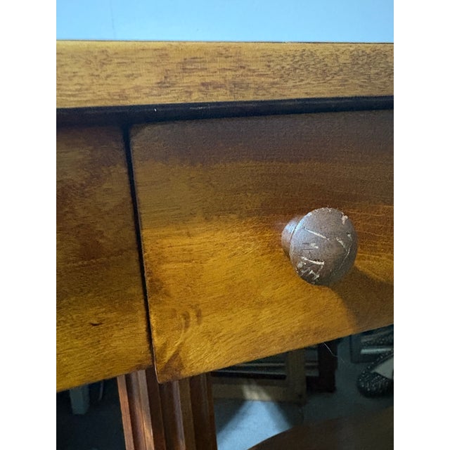 Traditional Antique American Empire Library Writing Desk For Sale - Image 3 of 11