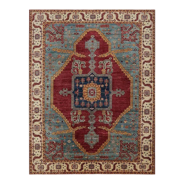 Handwoven Serapi Style Area Rug 9’0″ X 11’10” For Sale