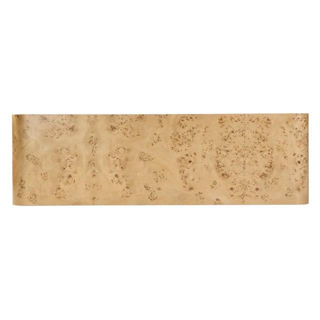 Brown Cora 60.5 in. W Burl Wood 6 Drawer Dresser, Light Burl For Sale - Image 8 of 9