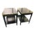 Modern History Home Pair of Wilson End Tables Ebony-Showroom Samples For Sale