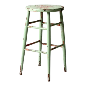 Antique Painted Wood Stool