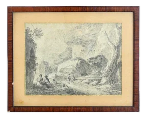 17th Century Tousch Rembrandt-School