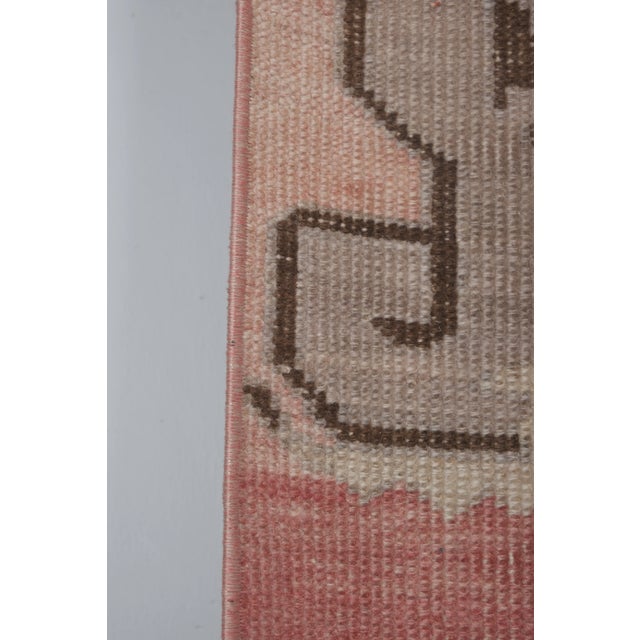1960s Vintage Turkish Karapinar Runner Rug With Pastel Color 3'3'' X 21'4'' For Sale - Image 11 of 13