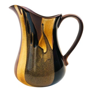 Large Mid Century Pottery Craft Pitcher by Robert Maxwell For Sale