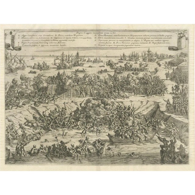 Map of The Kauwensteinse Dike in the Eighty Years War, 1647 For Sale