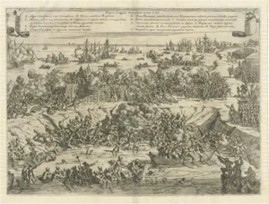 Map of The Kauwensteinse Dike in the Eighty Years War, 1647