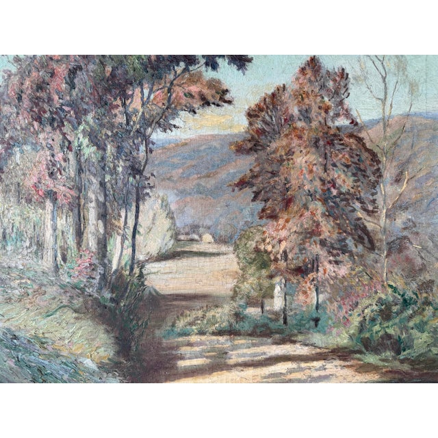Maurice Braun (1877–1941) “Autumn Glow” Impressionist Landscape Oil on Canvas Painting For Sale - Image 4 of 12
