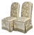 Late 20th Century Upholstered Skirted Parsons Chairs - A Pair For Sale