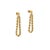 14k Yellow Gold Rope Chain Looping Spiral Chain Design Earrings, A Pair For Sale - Image 4 of 8