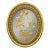 Vintage Ornate Gold Oval Floral Wall Mirror For Sale