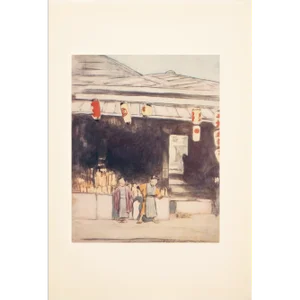 1901 Mortimer Menpes, "A Sign-Painter's" Original Period Antique Print of Japan From London