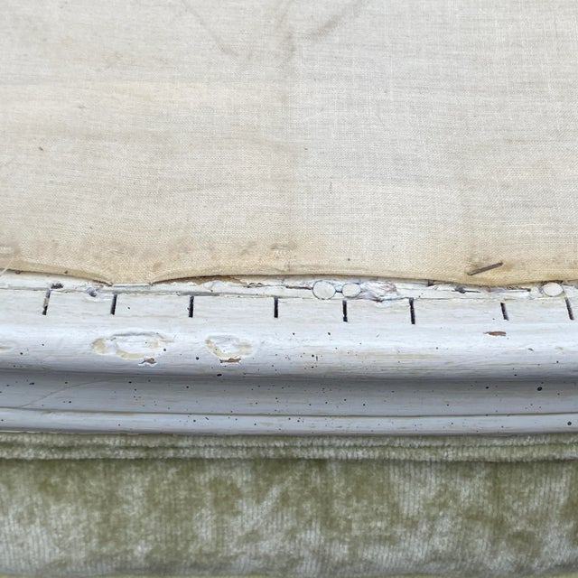 Vintage Custom Pink & Green Chevron Footstool or Ottoman For Sale - Image 12 of 13