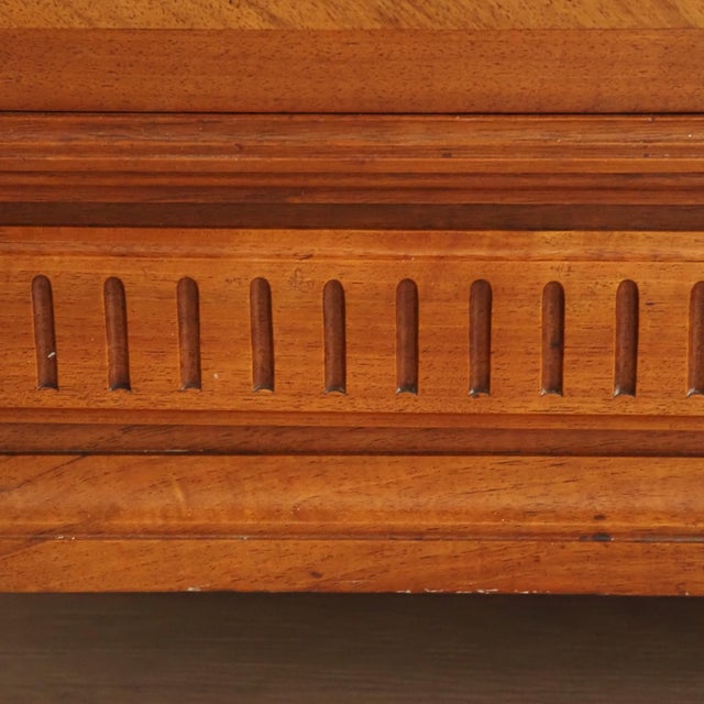 Louis XVI Chest of Drawers in Walnut with Marble Top, 1880s For Sale - Image 11 of 18