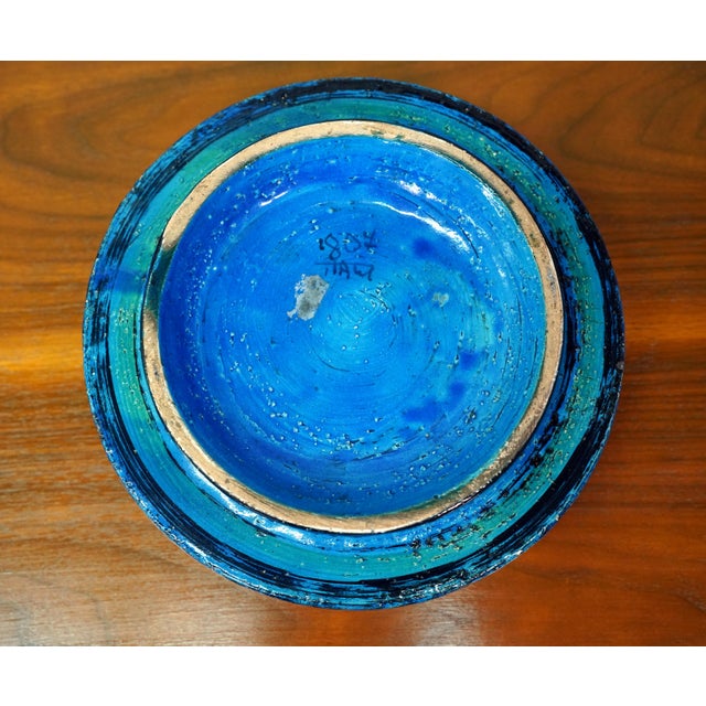 Ceramic Aldo Londi for Bitossi Large Rimini Blu Cigar Ashtray or Ceramic Catchall Tray For Sale - Image 7 of 7