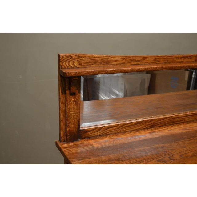 2020s Mission Buffet Cabinet With Mirror - Dark - 50" For Sale - Image 5 of 6