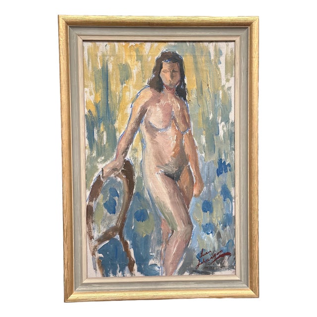 Sven Johansson, Nude Model Study, 1960s, Oil on Canvas, Framed For Sale