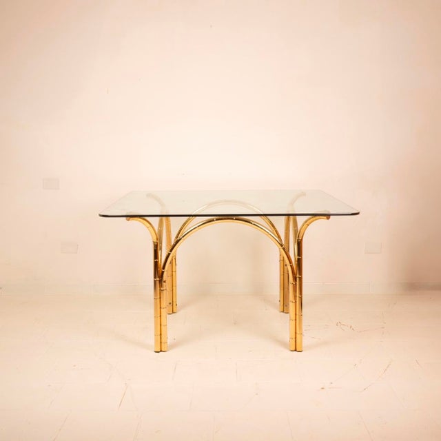 Italian Crystal and Brass Table, 1970s For Sale - Image 15 of 15