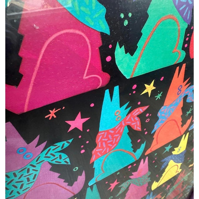 1980s Jeff Low “Coyote Chorus Line” Southwestern Pop Art Poster For Sale - Image 4 of 5