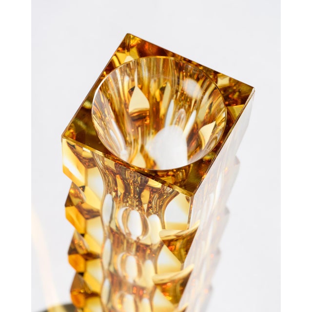 Optic Cut Glass Vases by Oldřich Lipa Lipsky for Exbor, Czechoslovakia, 1960s, Set of 2 For Sale - Image 13 of 18