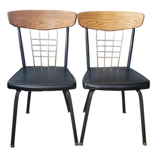 1960s Vintage Howell Metal Dining Chairs- a Pair For Sale