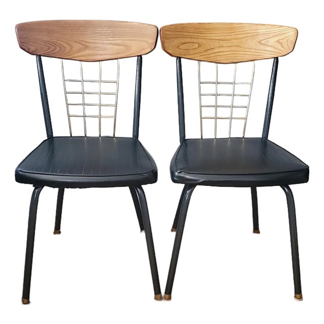 1960s Vintage Howell Metal Dining Chairs- a Pair For Sale