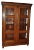 Antique Hungarian Glass and Wood Cabinet For Sale