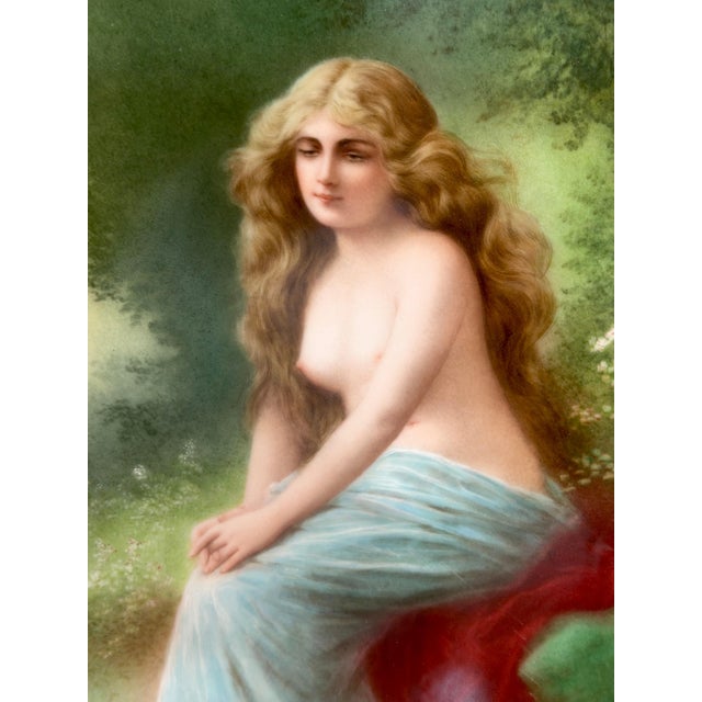 Early 20th Century 17.5" Theodore Haviland Limoges Vienna Style Portrait Charger, Solitude, c. 1900 For Sale - Image 5 of 15