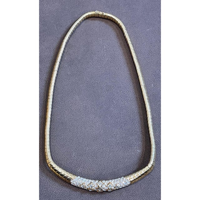 Van Cleef & Arpels 18 Kt Yellow Gold and 5.6 Ct Diamond Collar/Choker Necklace For Sale - Image 10 of 18