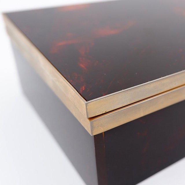 Faux Tortoise Decorative Box from Hermes, 1970s For Sale - Image 11 of 13
